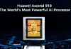 Huawei lance son processeur Ascend 910 pour l’intelligence artificielle Huawei lance son processeur Ascend 910 pour l'intelligence artificielle