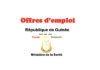 Offres d’emploi : le Ministère de santé de la République de Guinée recrute responsable informatique Offres d'emploi : le Ministère de santé de la République de Guinée recrute responsable informatique