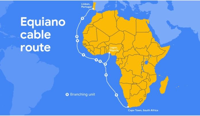 Equiano, le câble sous-marin de Google atterri  au Nigeria.
